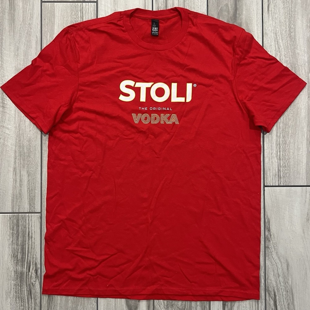 Stoli The Original Vodka  Red T-Shirt New Unisex XL